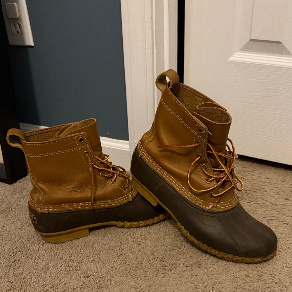 L.L. Bean Men's Tan and Brown Waterproof Boots
